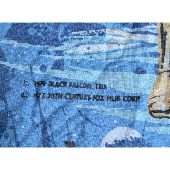 Vintage 1979 Star Wars The Empire Strikes Back Pillow Case Black Falcon RARE - Picture 2 of 5